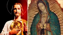 San Judas Tadeo y la Virgen de Guadalupe