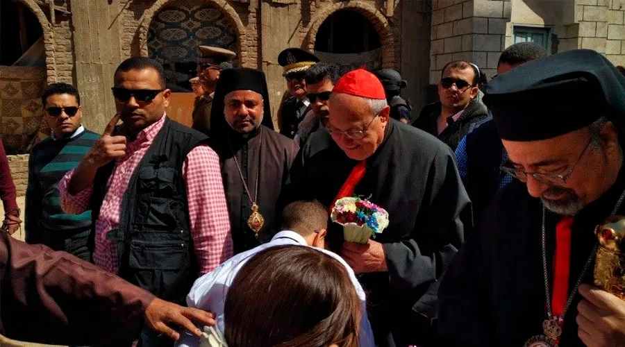El Cardenal Sandri durante su viaje a Egipto. Foto: Congregación para las Iglesias Orientales