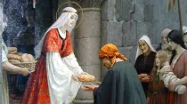 La caridad de Santa Isabel de Hungría, pintura de 1895. Crédito: Dominio público