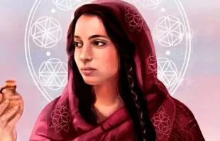 Ilustraciu00f3n de Santa Maru00eda Magdalena. Cru00e9dito: Magdala 