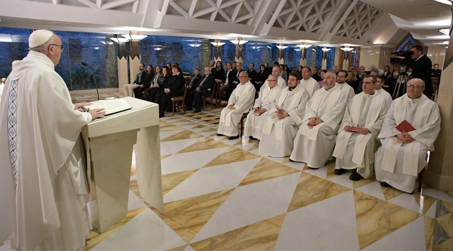 El Papa en la Misa. Foto: L'Osservatore Romano