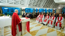 El Papa en la Misa. Foto: L'Osservatore Romano