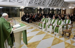 El Papa en la Misa. Foto: L'Osservatore Romano 