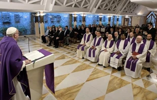 El Papa durante la Misa. Foto: L'Osservatore Romano 