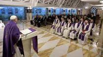 El Papa durante la Misa. Foto: L'Osservatore Romano