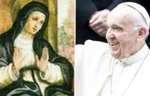 Santa Mu00f3nica / Papa Francisco. Foto: Daniel Ibu00e1u00f1ez (ACI Prensa) 