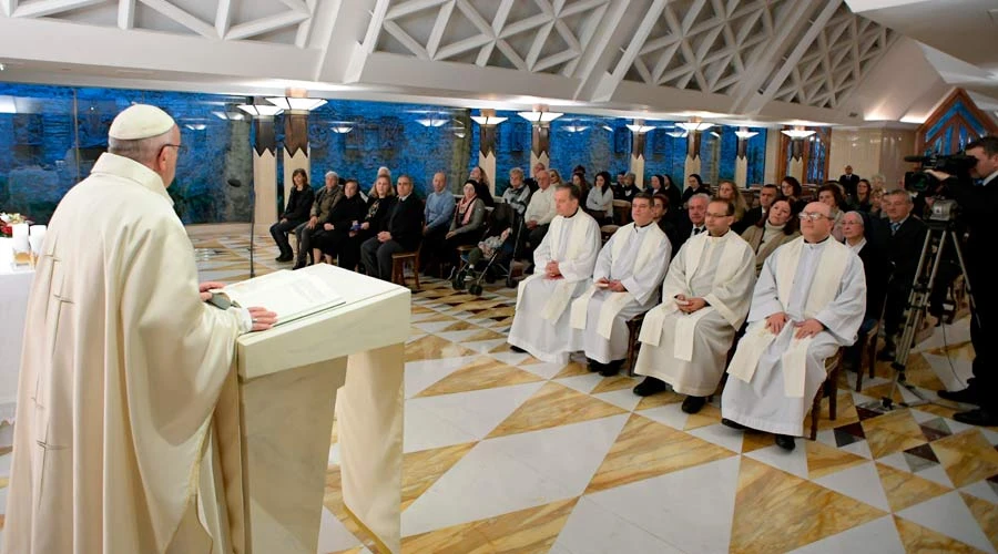 El Papa durante la Misa. Foto: L'Osservatore Romano