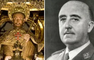 Santiago Apóstol y Francisco Franco. Crédito: Dominio Público y Biblioteca Virtual de Defensa (CC0) 