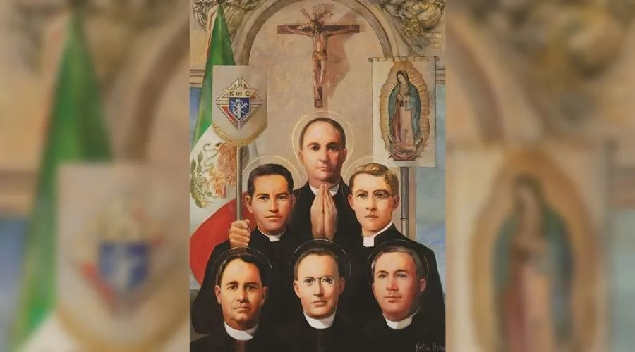 Los seis santos mártires mexicanos miembros de los Caballeros de Colón.