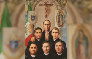 Los seis santos mu00e1rtires mexicanos miembros de los Caballeros de Colu00f3n. 