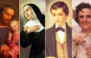 San José, Santa Rita de Casia, Santo Domingo Savio y Santa Gianna Beretta Molla. Créditos: Dominio Público 