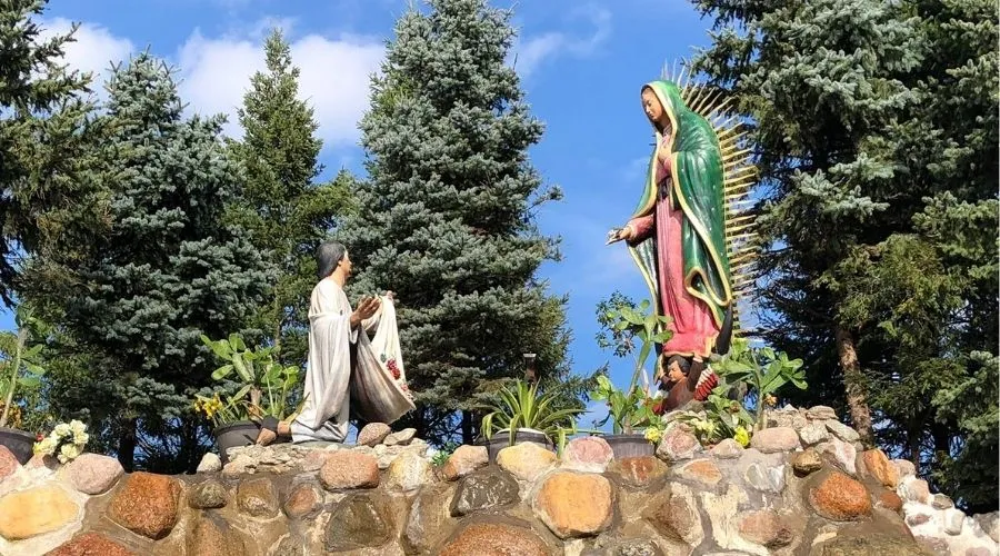 Imágenes de San Juan Diego y Nuestra Señora de Guadalupe en santuario de Chicago, Estados Unidos. Crédito: Santuario de Nuestra Señora de Guadalupe.?w=200&h=150