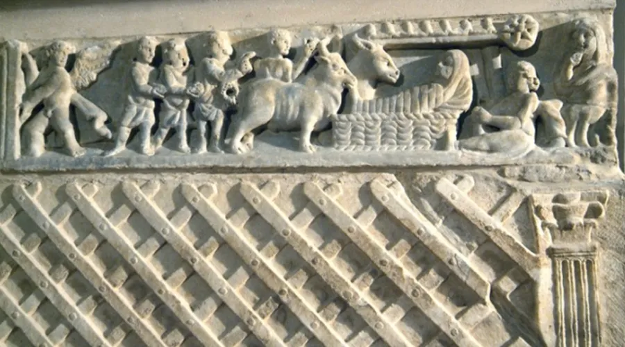 Sarcófago paleocristiano del siglo IV. Foto: Dominio público