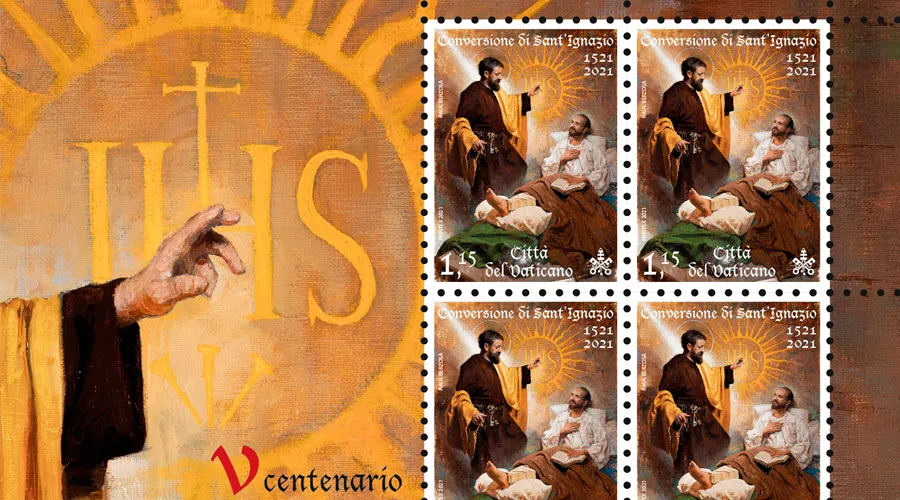 Serie de sellos del Vaticano dedicados al Año Ignaciano. Foto: Raúl Berzosa / Vatican Media