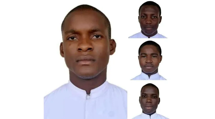 Imagen de los cuatro seminaristas secuestrados en Nigeria. Crédito: Conferencia Episcopal de Nigeria