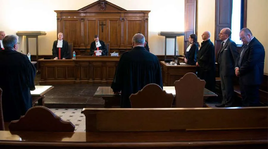 Imagen de archivo de un juicio en el Vaticano. Foto: Vatican Media