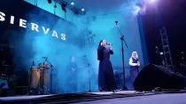 Presentación del grupo musical "Siervas", conformado por Siervas del Plan de Dios. Crédito: David Ramos / ACI Prensa.