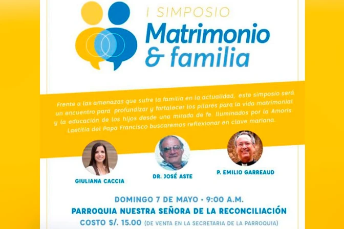 Anuncian en Perú simposio “Matrimonio y familia”