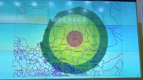 Mapa con el epicentro del sismo del 28 de noviembre en Amazonas, Perú. Crédirto: Instituto Nacional de Defensa Civil / Twitter.