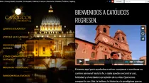 Sitio web en español Catolicos Regresen / Foto: Captura de Pantalla