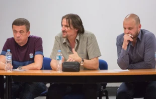 Janko Samolikovic, Aimir Omerspahic y Zdenko Suplikovic. Foto: Andreas Du00fcren / ACI Prensa. 