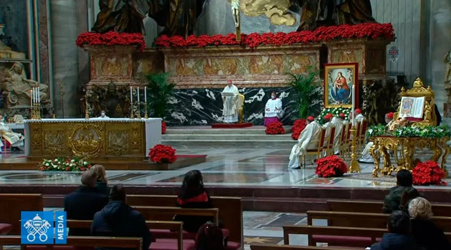 Misa en el Vaticano por la Solemnidad de Santa María Madre de Dios. Foto: Captura Youtubre?w=200&h=150