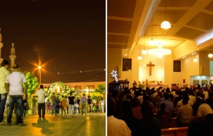 Vista exterior e interior de St. Maryu00b4s Catholic Church en Dubai / Foto: Flickr Jay Tornaquia (CC-BY-NC-ND-2.0) - Flickr Gashwin (CC-BY-NC-ND-2.0) 