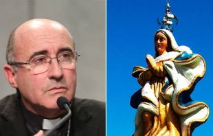 Cardenal Daniel Sturla y Virgen de los 33 / ACI Prensa 