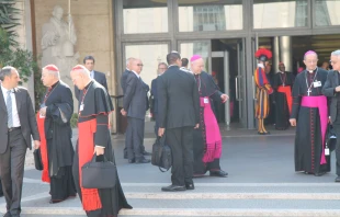 Algunos de los obispos participantes en el Su00ednodo de la Familia este lunes 6 de octubre (Foto Petrik Bohumil)  