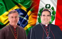 Mons. Tarcisio Scaramussa y Mons. Juan Carlos Vera Plasencia / Fotos: Arquidiocese de SaoPaulo y Prelatura de Caraveli