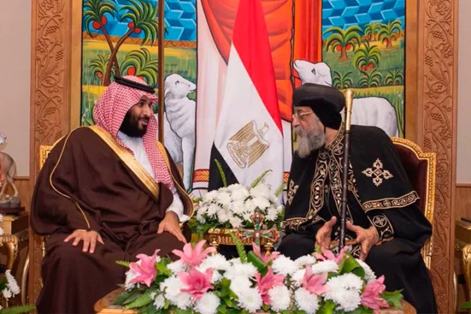 Príncipe heredero de Arabia Saudita visita a un Patriarca ortodoxo