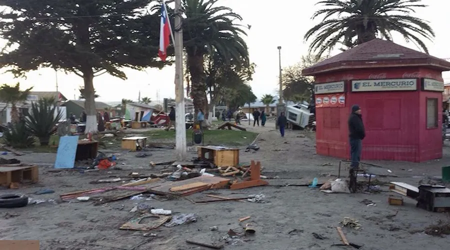 Uno de los lugares afectados por el terremoto. Foto: Cáritas Chile?w=200&h=150