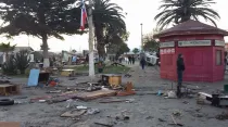Uno de los lugares afectados por el terremoto. Foto: Cáritas Chile