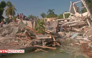 Terremoto en Haitu00ed. Cru00e9dito: EWTN Noticias 