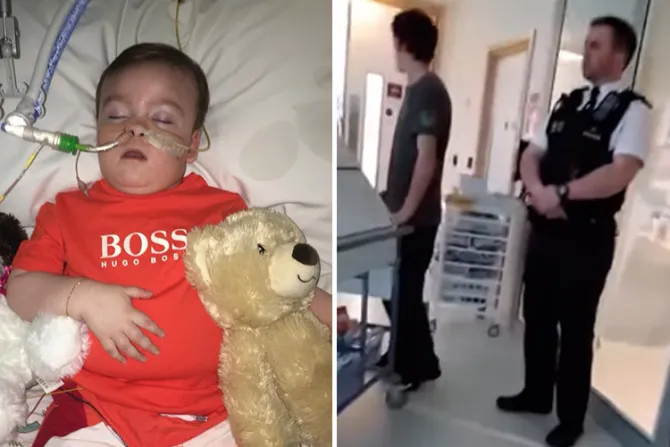Policía de Inglaterra impide que padres retiren a Alfie Evans del hospital [VIDEOS]