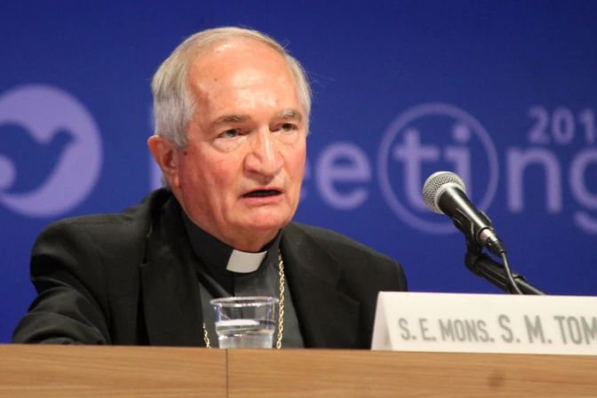 Vaticano es “voz de la conciencia” en el mundo para buscar paz y solidaridad, dice Mons. Tomasi