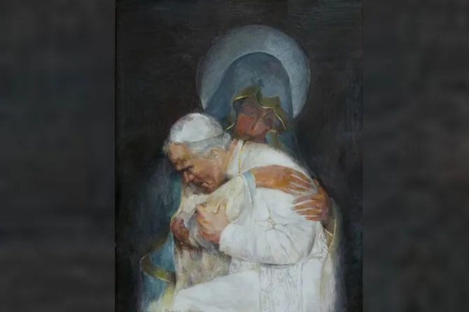 ¿Vaticano autorizó “foto” de San Juan Pablo II y la Virgen? La verdad de esta imagen viral