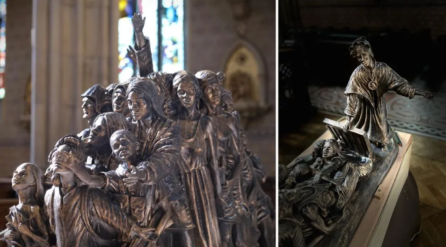 Arzobispo de Nueva York bendice escultura que concientiza sobre el mal de la trata