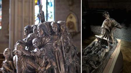 Arzobispo de Nueva York bendice escultura que concientiza sobre el mal de la trata