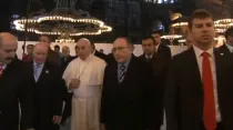 El Papa Francisco visita el Museo de Santa Sofía en Estambul / Captura de Youtube