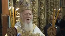 Patriarca Ecuménico Bartolomé / Captura Youtube