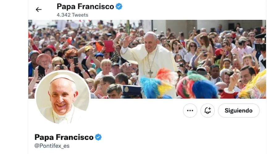 Twitter del Papa. Crédito: Captura de pantalla?w=200&h=150