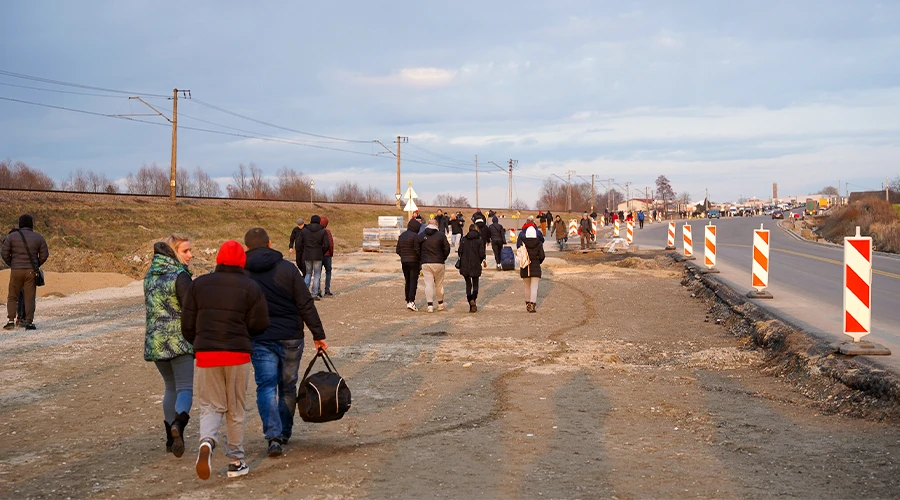 Refugiados de Ucrania llegan a la estación de tren de Przemyśl, en el este de Polonia | Crédito: Caritas Polonia?w=200&h=150