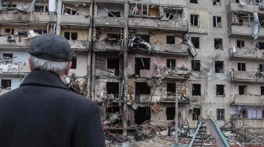 Edificio derruido en Ucrania. Crédito: PNUD Ucrania / Oleksandr Ratushniak
