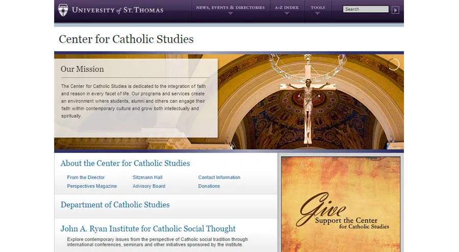Captura de pantalla de sitio web de University of Saint Thomas?w=200&h=150