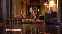 La Basílica de San Marcos inundada. Crédito: EWTN Noticias