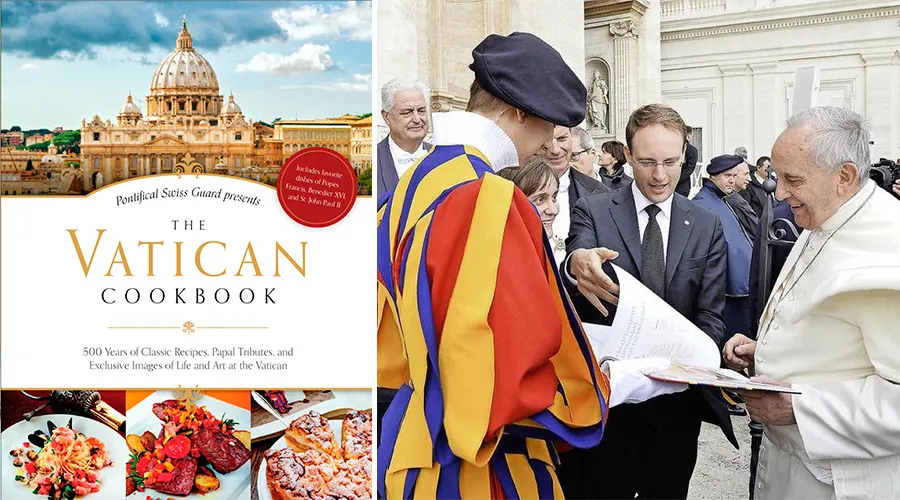 Foto: Portada Vatican Coookbook - Presentación del libro al Papa Francisco / Crédito: Cortesía Erwin Niederberger - L ´Osservatore Romano