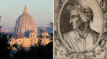 El Vaticano y grabado de Dante custodiado en la Biblioteca Apostólica. Foto: Vatican Media