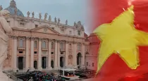 El Vaticano. Foto: ACI Prensa / Bandera de Vietnam. Foto: Flickr Pau Garcia Solbes (CC-BY-NC-SA-2.0)