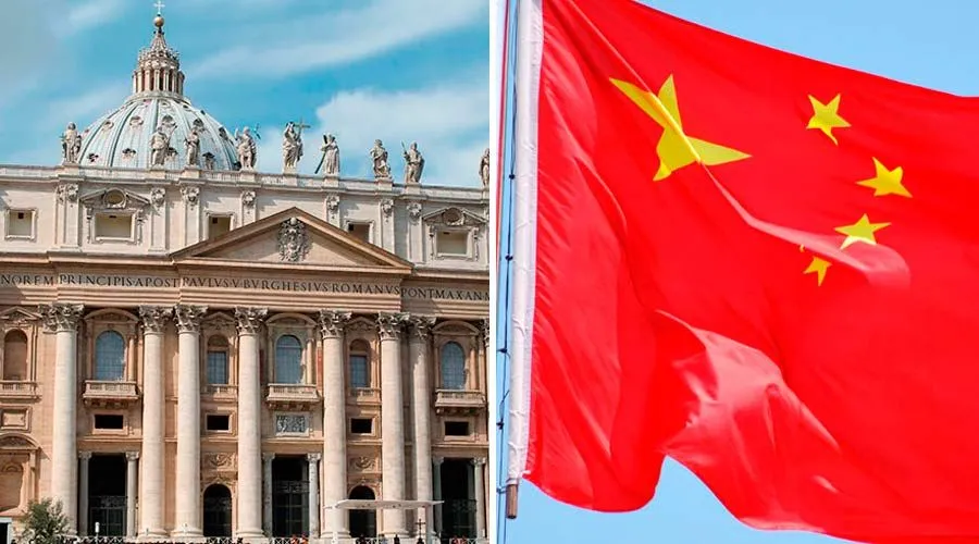 El Vaticano y la bandera de China. Fotos: ACI Prensa / Flickr Osrin CC-BY-NC-2.0